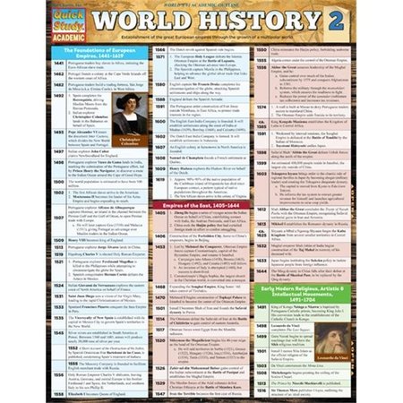 BARCHARTS BarCharts 9781423221746 World History 2 Quickstudy Easel 9781423221746